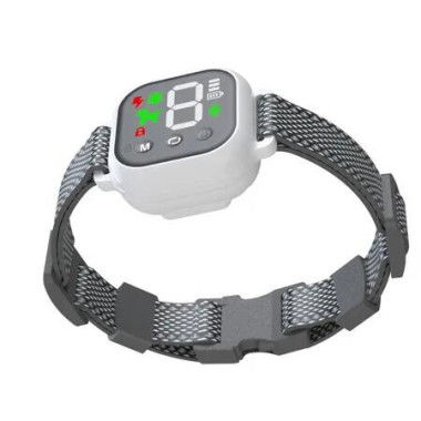 White Color Screen AntiBarking Device Electric Shock Collar Vibration Dog Training Collar Multiple Modes Automatic