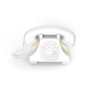 White Creative White Noise Retro Telephone Night Light Sleep Aid Lamp Bluetooth Speaker