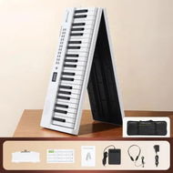 Detailed information about the product White Digital Piano Keyboard Folding 88 Key Electronic Bluetooth MIDI Portable Electric Instrument 1000 Rhythm 200 Demo Song Headphones Sustain Pedal
