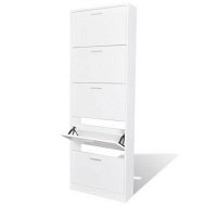 Detailed information about the product White Wooden Shoe Cabinet with 5 Compartments