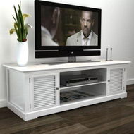 Detailed information about the product White Wooden TV Stand