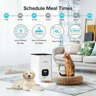 Detailed information about the product WiFi Automatic Smart Pet Feeder: Remotely Control Feeding Time and Schedule with APP, Perfect for Cats and Dogs (4L, White)