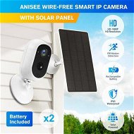 Detailed information about the product WiFi Camera CCTV Home Security Wireless Outdoor Surveillance System With Solar Powered Batteries X2
