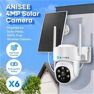 Detailed information about the product WiFi Security Camerax6 CCTV Set Solar Wireless Home PTZ Outdoor Surveillance System 4MP Spy Waterproof Remote Channel