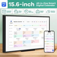 Detailed information about the product WiFi Wall Digital Calendar Planner 15.6 Inch Chore Chart Family Meal Schedule Organiser Electronic HD IPS Display Video Photo Frame Smart Touch Screen