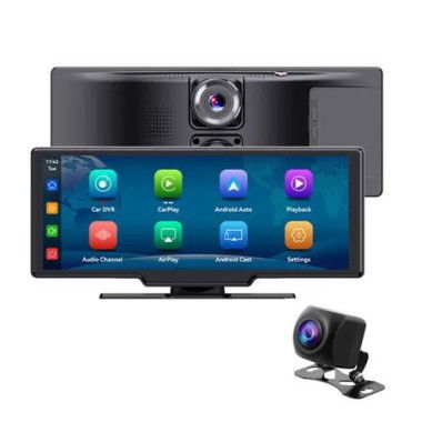 WiFi Wireless Carplay Car Stereo, 4K Dash Cam 1080P Backup Camera, 10.26 inch HD IPS Screen, Android Auto, ADAS, GPS Navigation Head Unit