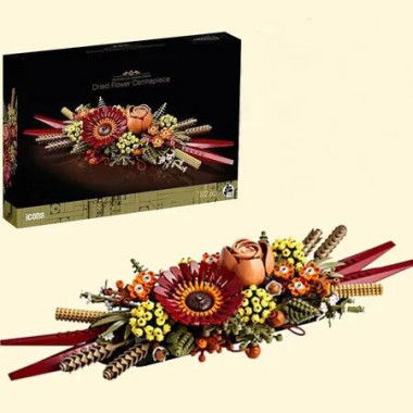 Wildflower Bouquet Artificial Flowers Set 812Pcs DIY Creative Spring Flower Collection Decor Building Blocks Home Office Gift Botanical Decoration