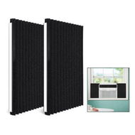 Detailed information about the product Window Air Conditioner Insulation Foam Panels, AC Side Panels Kit, 43 x 23 cm, Pack of 2, Black