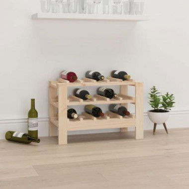 Wine Rack 61.5x30x42 Cm Solid Wood Pine.