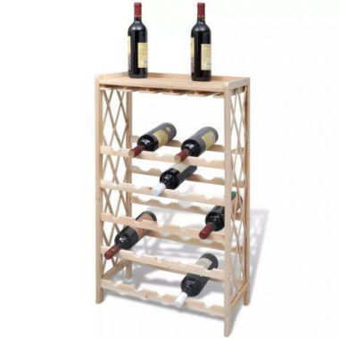 Wine Rack For 25 Bottles Wood