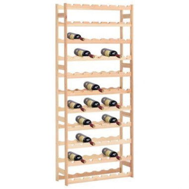 Wine Rack For 77 Bottles Solid Wood Pine