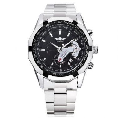 WINNER W050 Male Auto Mechanical Watch Chronograph Date Display Wristwatch