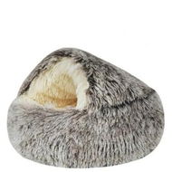 Detailed information about the product Winter Warm Shell Semi-Enclosed Plush Pet Bed for Cats & Puppies (50cm, Coffee)