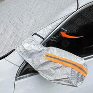 Detailed information about the product Winter Windshield Snow Cover - Thick Magnetic Car Windscreen Cover with Side Mirror Covers (160*145cm)