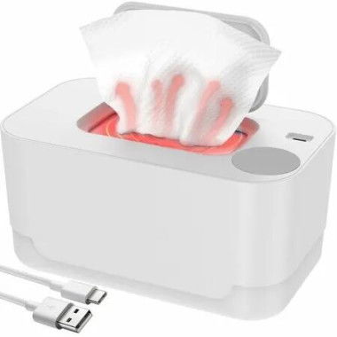 Wipe Warmer Heater Large Capacity Smart Wet Wipes Warmer,Adjustable Temperature,White