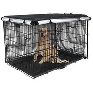 Detailed information about the product Wire Dog Cage Cover, Waterproof Durable Lightweight 420D Polyester, Indoor Outdoor Protection Cover for Dog Cages, Black, 36 Inch