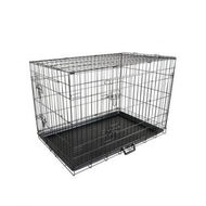 Detailed information about the product Wire Dog Cage Foldable Crate Kennel 24 Inches With Tray