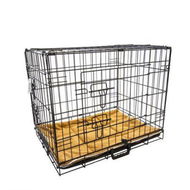 Detailed information about the product Wire Dog Cage Foldable Crate Kennel 30 Inches With Tray + Cushion Mat Combo.