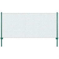 Detailed information about the product Wire Mesh Fence with Posts Steel 25x0.5 m Green