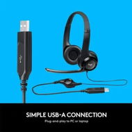 Detailed information about the product Wired Logitech H390 Headset - Superior Audio and Noise Cancellation for Crystal-Clear Calls and Immersive Music