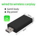 Wired To Wireless CarPlay Adapter For OEM Car Stereo Auto Connect Smartphone With USB Link Plug And Play. Available at Crazy Sales for $69.99