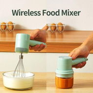 Detailed information about the product Wireless 3 Speed Mini Mixer Electric Food Blender Handheld Mixer Egg Beater Automatic Cream Food Cake Baking Dough Mixer Color Green