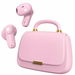 Wireless ANC Handbag Bluetooth Headphones,Earbuds,Premium Sound,22 Hours of Playtime,Mini Portable Charging Case Color Pink. Available at Crazy Sales for $29.99