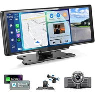 Detailed information about the product Wireless Apple Carplay Screen for Car 4K Dash Cam, 10.26 inch HD Touchscreen with Portable Apple Carplay and Android Auto Car Stereo