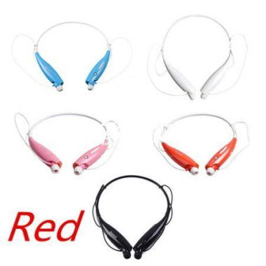 Wireless Bluetooth HandFree Sport Stereo Headset Headphone For Samsung IPhone LG - Red