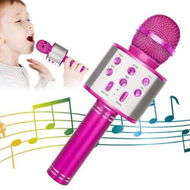 Detailed information about the product Wireless Bluetooth Kids Karaoke Microphone, 5 in 1 Portable Handheld Microphone with Adjustable Remix FM Radio for Boys Girls Birthday (Rose Red)