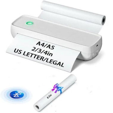 Wireless Bluetooth Printer Portable A4 A5 8.5x11 Thermal Inkless iOS Android Laptop Office Home Travel