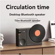 Detailed information about the product Wireless Bluetooth Speakers Desktop Retro Clock Audio Subwoofer Outdoor Portable Plug-in Card Music Player Color Black