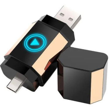 Wireless Carplay Android Auto Adapter,Convert Wired to Wireless Dongle Adapter,Mini Size with USB & Type-C 2.0,Stable Control & No Delay