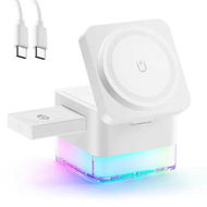 Detailed information about the product Wireless-Charger 3 in 1 Charging Station Cube with Nightlight Lamp Foldable Charger Charging Dock for iPhone 16/15/14/13/12/AirPods/Apple Watch(No Adapter)