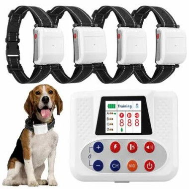 Wireless Dog Fence Dog Boundary Containment System,Waterproof Rechargeable Dog Training Collar with Remote,Electric Fence 3 Training Modes for 4 Dogs
