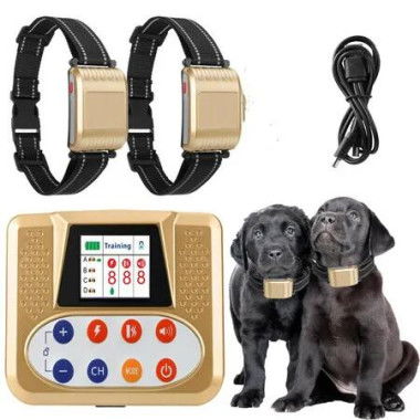 Wireless Dog Fence Electric Pet Training Collar for 2 Dogs,Adjustable Control Range 2000 Feet,Waterproof,Vibration Shock,Suitable for Large and Medium Dogs