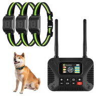 Detailed information about the product Wireless Dog Fence System with LCD Remote, Adjustable Training Collar and Portable Containment for 10-120lb Dogs (1 Controller and 3 Collar)