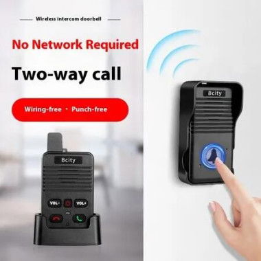 Wireless Doorbell 1000ft Range Waterproof Full Doorbell Two Way Communication 8 Volume Levels 4 Chime