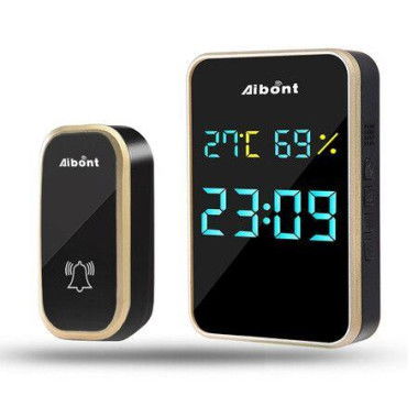 Wireless Doorbells + Indoor Thermometer + Digital Hygroscope + Wall Clock