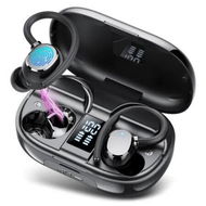 Detailed information about the product Wireless Earbuds, Bluetooth 5.3 Headphones with LED Display, Powerful Bass Over Ear Earphones, IP7 Waterproof for Sport, Black