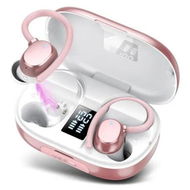 Detailed information about the product Wireless Earbuds, Bluetooth 5.3 Headphones with LED Display, Powerful Bass Over Ear Earphones, IP7 Waterproof for Sport, Rose Gold