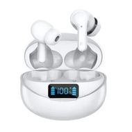 Detailed information about the product Wireless Earbuds, Bluetooth Headphones 5.3 HiFi Stereo, Wireless Earphones with ENC Noise Cancelling Mic, LED Digital Display, White