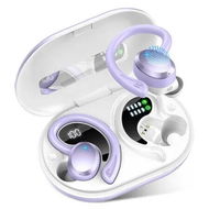 Detailed information about the product Wireless Earbuds Sport, Bluetooth 5.3 Headphones Bass HiFi Stereo Over EarBuds, 48Hrs Noise Cancelling Headset with Earhook, IP7 Waterproof,Purple