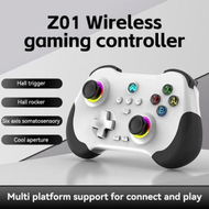 Detailed information about the product Wireless Game Controller for PC/iOS/Android/Switch, Remote Gamepad with Joystick Adjustable Turbo Vibration Supports Multi-Platform&App- White