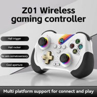 Detailed information about the product Wireless Game Controller for PC/iOS/Android/Switch, Remote Gamepad with Joystick Adjustable Turbo Vibration Supports Multi-Platform&App-