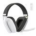 Wireless Gaming Headset with Flip Microphone for PC, PS4, PS5, 2.4GHz Wireless Bluetooth Gaming Headphones with Mic for Laptop Computer, White and Gray. Available at Crazy Sales for $59.95