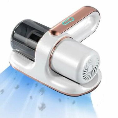 Wireless Handheld Bed Vacuum Cleaner,13000pa Strong Suction UV Light Washable HEPA Filter for Deep Clean for Bed,Mattress,Sofas Carpets(White)