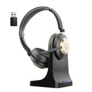 Detailed information about the product Wireless Headset-V5.3 Bluetooth Headphones with Microphone Noise Cancelling,2.4G USB Dongle Mic for Work/Call Center/PC/Teams