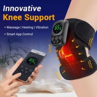 Detailed information about the product Wireless Heated Knee Massager, Cordless Heated Knee Brace Wrap with Vibration