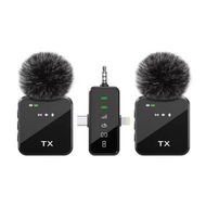 Detailed information about the product Wireless Lavalier Microphone 3In1 iPhone Android Camera 20M Transmission Mini Recording Vlogs YouTube TikTok Interview Podcast 18H Battery